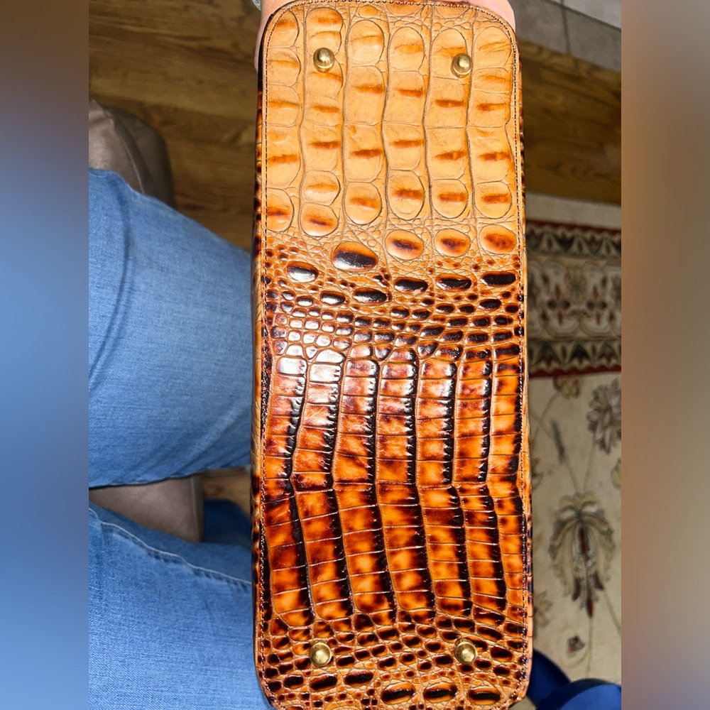 Brahmin Tan Crocodile Embossed Briefcase - Picture 8 of 8